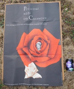 Póster vintage checo Posledni Ruze od Casanovy Las últimas rosas de Casanova - Imagen 1 de 3