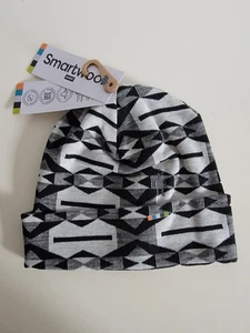 Smartwool KIDS Merino 250 Thermal Reversible Beanie Black Colliding Clouds L/XL - Picture 1 of 6