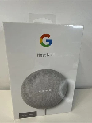 Google Nest Mini 2nd Generation Smart Speaker Chalk, Bluetooth, WiFi/ Brand New  - Image 1 of 4