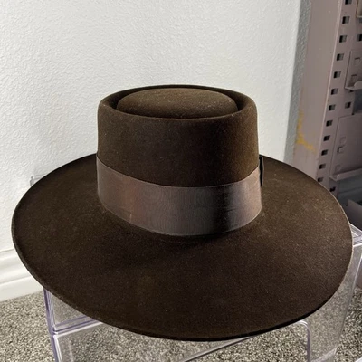 Sombrero Stetson Royal Deluxe de fieltro de lana marrón - 6 3/4” (21”) pequeño - Hecho en EE. UU. - NUEVO EN STOCK Foto 1 de 4