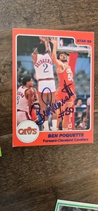 1984-85 STAR 85 SIGNED CARD BEN POQUETTE CAVALIERS PISTONS JAZZ BULLS # 221 - Picture 1 of 1