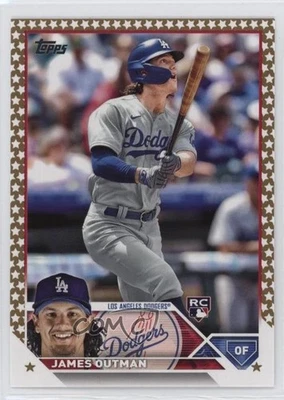 2023 Topps Complete Set Fanatics Exclusive Gold Star James Outman #395 Rookie RC - Image 1 of 2
