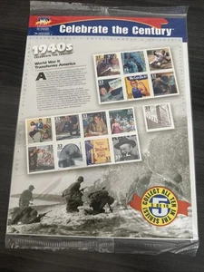 Celebrate the Century 1940s WWII Era USPS Fifteen 33 Cent US Stamps Sheet SEALED - Picture 1 of 2