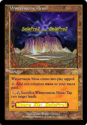 WINTERMOON MESA magic PROPHECY ADD COLORLESS MANA TAP LANDS MTG MANA RARE CARD - Image 1 of 2