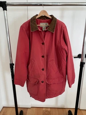 Abrigo de granero para mujer LL Bean forrado de lona con pana, descolorido, talla 1XL Foto 1 de 4