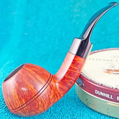 令人惊叹的 S. BANG 1/2 BENT 360 直筒斗牛犬自由丹麦庄园烟斗 — 第 1/4 张图片