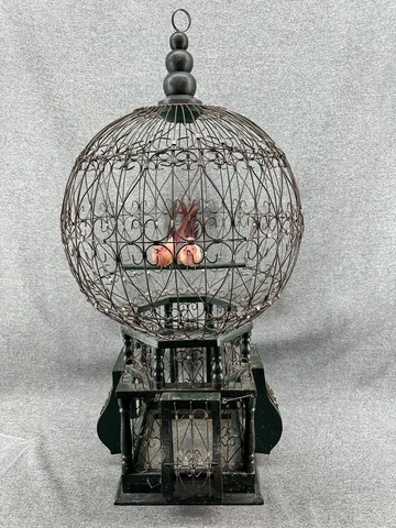 Large Stunning Victorian Style Ornamental Bird Cage 30" Tall Cover