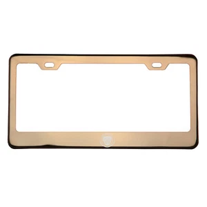 Rose Gold Laser Etched New Jaguar Logo License Frame w/Cap T304 Stainless Steel - Bild 1 von 10