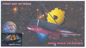 JVC CACHETS -2022 JAMES WEBB SPACE TELESCOPE FIRST DAY COVER LE OF 20 DESIGN #3 - Picture 1 of 1