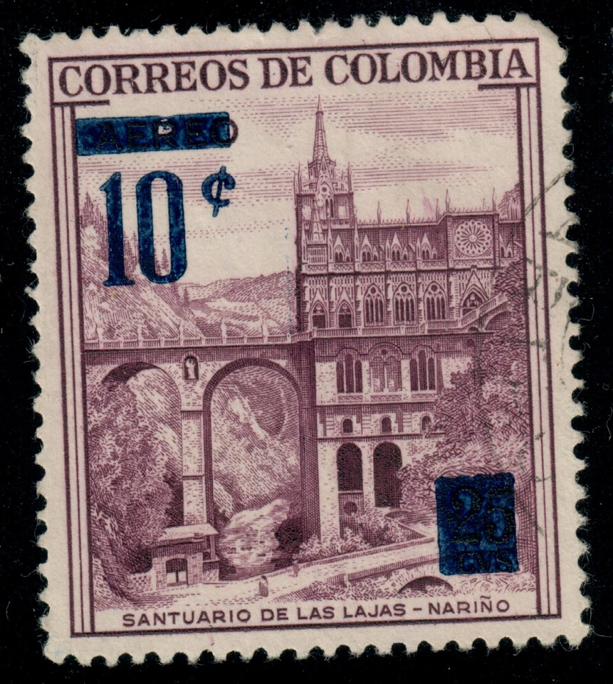 Colombia - 1958 - Local Motives - Surcharged - 10¢/25¢ - #2199 - Image 1 of 1
