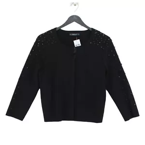 Zara Women's Cardigan L Black Nylon with Viscose Crew Neck Cardigan - Picture 1 of 6