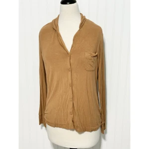 SKIMS Soft Lounge Pyjama Shirt Button Down Langarm Oberteil Sienna Small - Bild 1 von 10