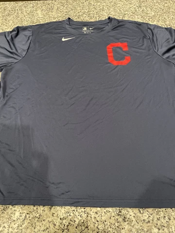 Blue Team MLB Nike Cleveland Indians Nike Tee Shirt 2XL Cover