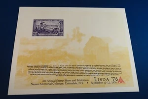 Tarjeta de recuerdo: 1976 LISDA '76 4º espectáculo anual - Uniondale, NY ASDA - Imagen 1 de 6