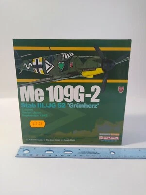 Dragon Wings 1:72 Warbirds Me109G-2 Stab III./JG 52 Grunherz #50055 NEW 1942 - Image 1 of 4