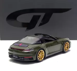 Porsche 911 (992) Targa 4S Bauj. GT438 GT-Spirit 2020 negro oliva/verde 1:18 gt-Spirit - Imagen 1 de 6