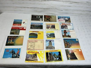 Lote de colección de 19 folletos de recuerdo de postales desplegables California Canadá Disney - Imagen 1 de 22