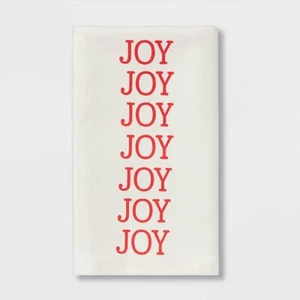 JOY Holiday flach gewebtes Handtuch Weihnachten 100% Baumwolle - Schwelle - Bild 1 von 1