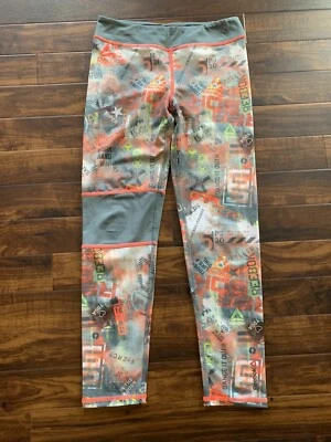 Leggings grunge Reebok naranja ardiente para niña nuevos sin etiquetas - talla XL Foto 1 de 4