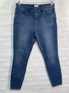 LOFT Outlet Women’s Sz 14 Blue Denim Stretch High-Rise Legging Pants - Foto 1 di 9