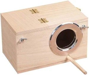Box nido pappagallo in legno per animali domestici casa per uccelli allevamento nidificazione gabbia per uccelli box uccelli - Foto 1 di 12