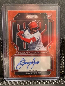Juan Yepez 2022 Prizm Rookie Auto Red Wave #48/75 - Cardinals - Bild 1 von 2