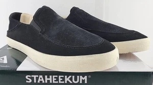 STAHEEKUM Flipside Herren Slipper Flats Freizeitschuhe Gr.11 M Schwarz Wildleder NEU - Bild 1 von 7