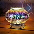 Aroma Lamp Oil Burner Multicoloured Wax Melt Star Firework Burst 3D Oval