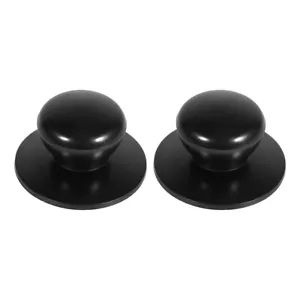 2Pcs Black Kitchen Cookware Saucepan Kettle Lid Replacement Knobs Cover Holding - Picture 1 of 11