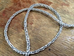 vintage metallic trim chain 1/16" gold or silver 1yd made in France - Picture 1 of 10