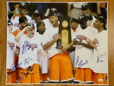 SYRACUSE 2003 TEAM SIGNED 16x20 COLOR PHOTO    6 SIGS   BOEHEIM+GMAC+HAKIM   JSA — 第 1/4 张图片