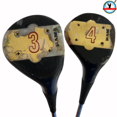 Vintage, Ram Accubar Low Profile Golf Club 3 & 4 Wood Steel Shaft RH  NEEDS GRIP - Image 1 of 4