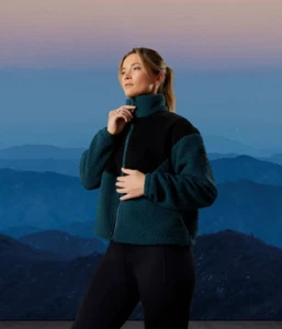 Columbia Women's Large Uphill Edge Fleece Full-Zip Pullover Night Wave NWT $90 - Picture 1 of 19