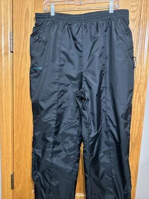 Columbia Outdoor Pants Women’s XL Black Nylon Mesh Lined Elastic Waist - Image 1 of 4