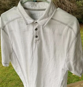 Buckle Herren XL weiß Shirt S/S Oberteil Polo leicht Golf adrette graue Nähte - Bild 1 von 23