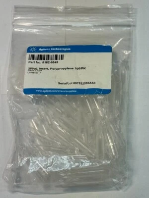 Agilent 5182-0549 250 uL Insert Polypropylene 100/PK - Image 1 of 4
