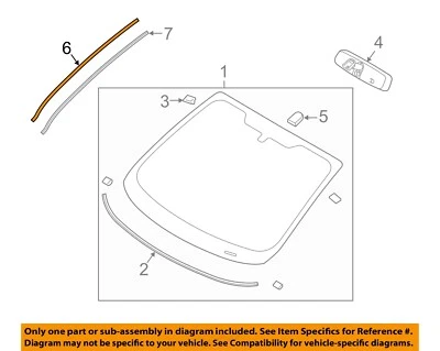 Parabrisas Ford OEM 11-19 Fiesta Revelar Molduras-W'shield Molding AE8Z5403137B Foto 1 de 2