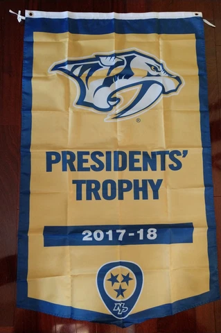Nashville Predators Presidents Trophy 3x5 Flag. US seller. Ships free in the US Cover