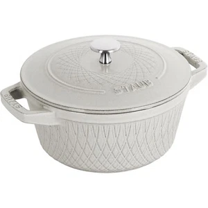 STAUB France Cocotte Twister 20 cm Gusseisen 2,3 Liter White Truffle NEUHEIT - Bild 1 von 1