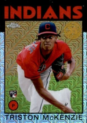 Triston McKenzie 2021 Topps Series 1 Chrome 1986 Rookie Card #86BC-63 - Image 1 of 2