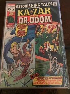 MARVEL COMICS ASTONISHING TALES # 4 KAZAR & DR DOOM 1970 BRONZE 15 CENTS - Picture 1 of 11