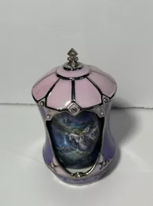 Mimi Jobes Fairys Journey & Unicorns Rotating Porcelain Purple Music Box Plays - Picture 1 of 8
