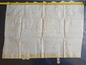 King Charles 1652 Vellum Document Cumbria? Very Hard To Work Out London - Picture 1 of 12