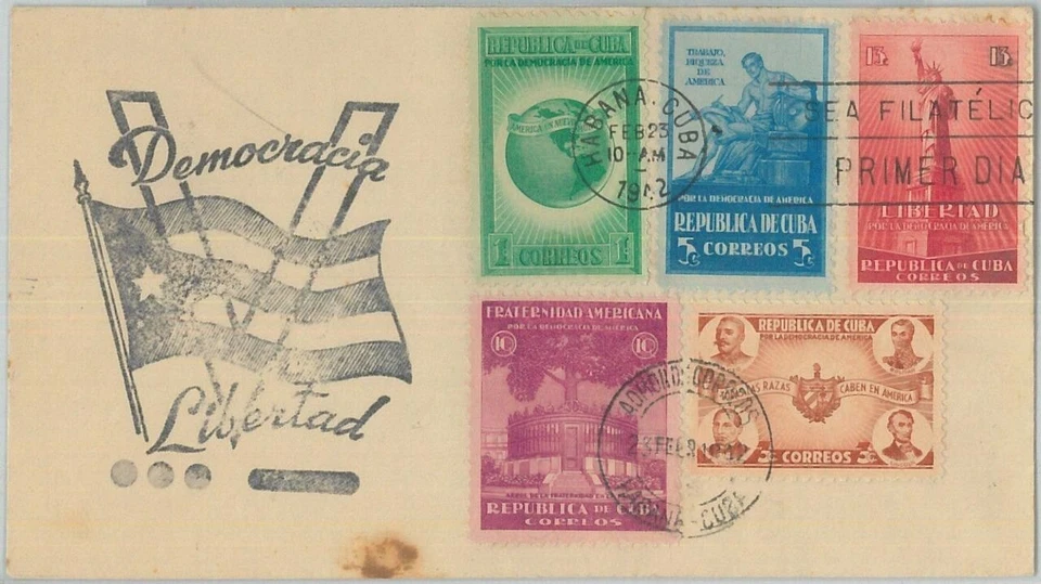 77124 - HABANA - Postal History -  FDC COVER 1942 - American Democracy — 第 1/1 张图片