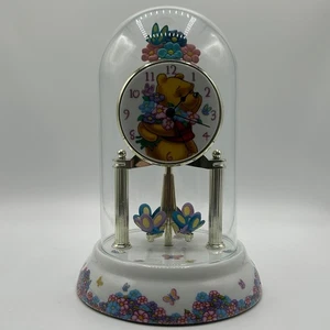 Disney Winnie the Pooh Anniversary Clock Butterflies Flowers Battery Y2K 2001 - Picture 1 of 15