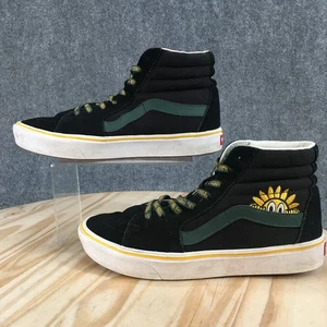 Vans Shoes Mens 9 ComfyCush Sk8 Hi Black Suede Canvas High Top Lace Up Sneakers - Picture 1 of 17