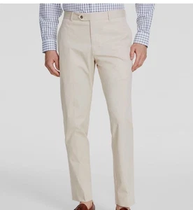 B by Brooks Brothers Men's Beige Classic-Fit Stretch Suit Pants Size 40W X30 L - Picture 1 of 6