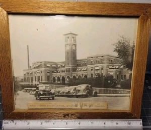 1942 Union Station, Little Rock Arkansas Old Photo 11" x 9" Framed Railroad - Picture 1 of 8