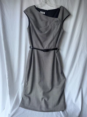 Houndstooth  Black  Sleeveless Pencil Dress - Image 1 of 4