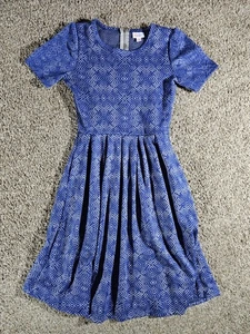 Lularoe 1/2 Zip Blue Dress - Picture 1 of 7